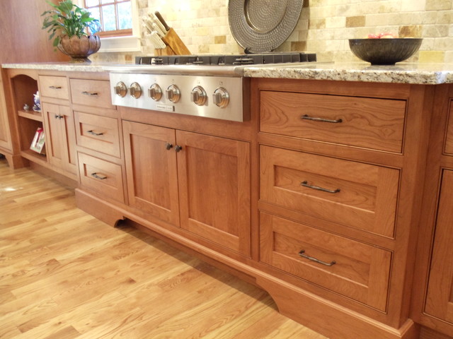 Shaker Cherry Beaded Inset Kitchen Traditional Kitchen