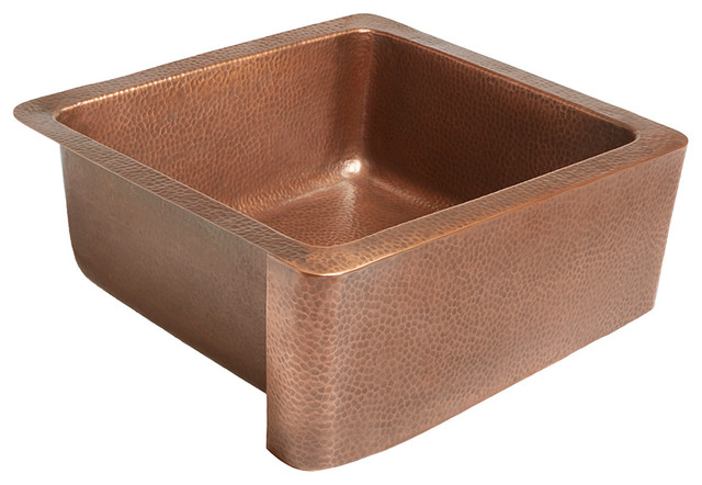Lange 25" Farmhouse Copper Single Bowl Kitchen Sink