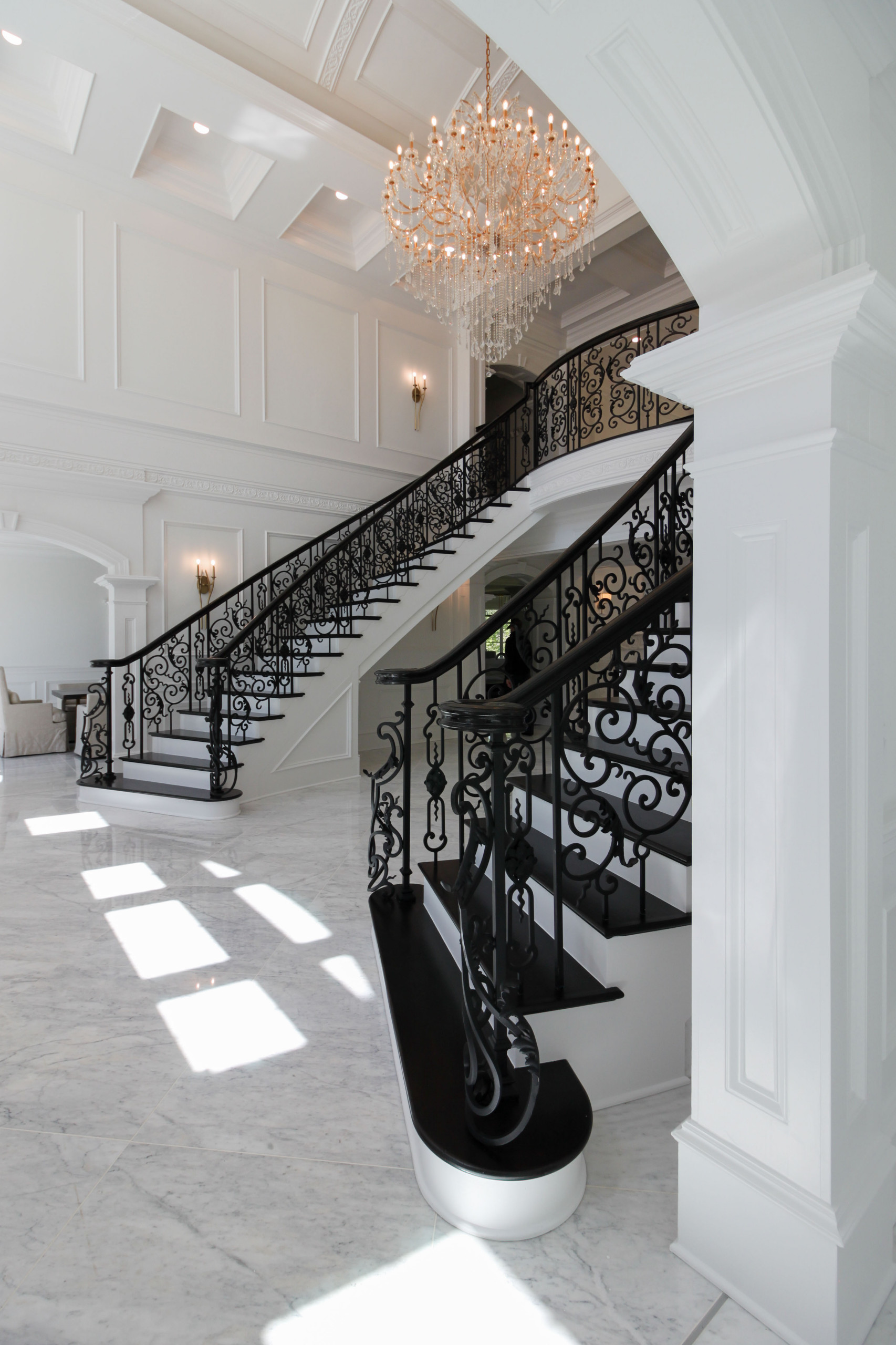 92_Grand Double Staircase in Exquisite Custom Home, Great Falls VA 22066