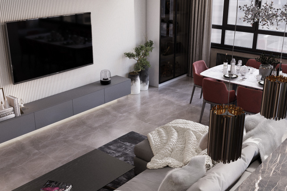 Квартира выполнена в современном стиле