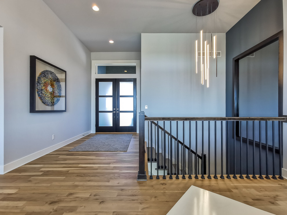 Photo of a transitional staircase in Kansas City.