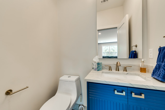 Transitional White transitional-bathroom