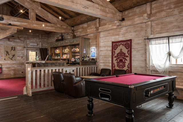 Chalets rustikt-dagligstue
