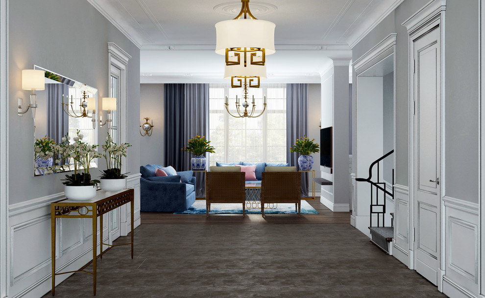 Emerald. Интерьры элитного жилого дома в коттеджном поселке в пригороде