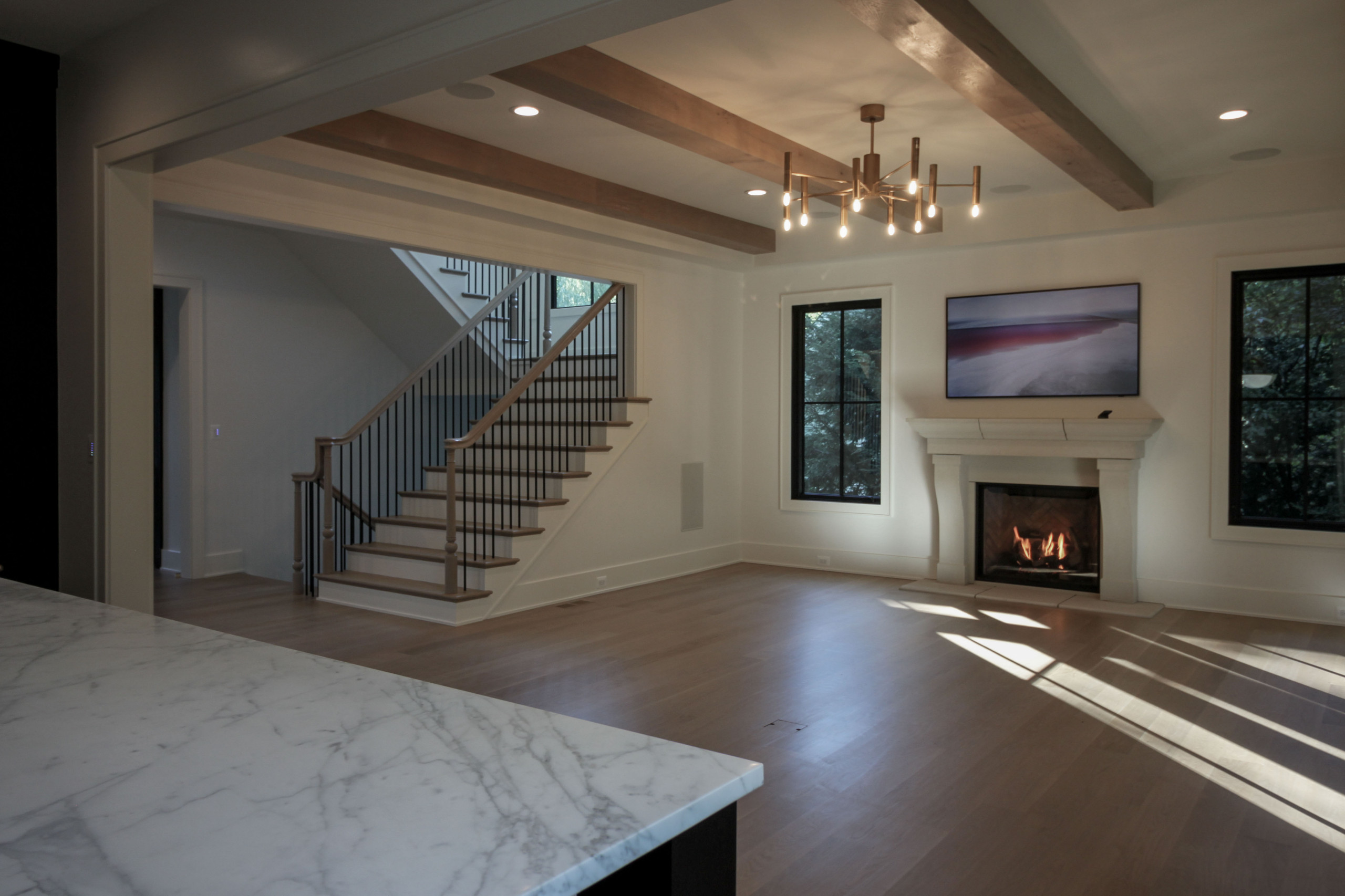 93_Captivating Light Wood Railing System with Black Spindles, Arlington VA 22207