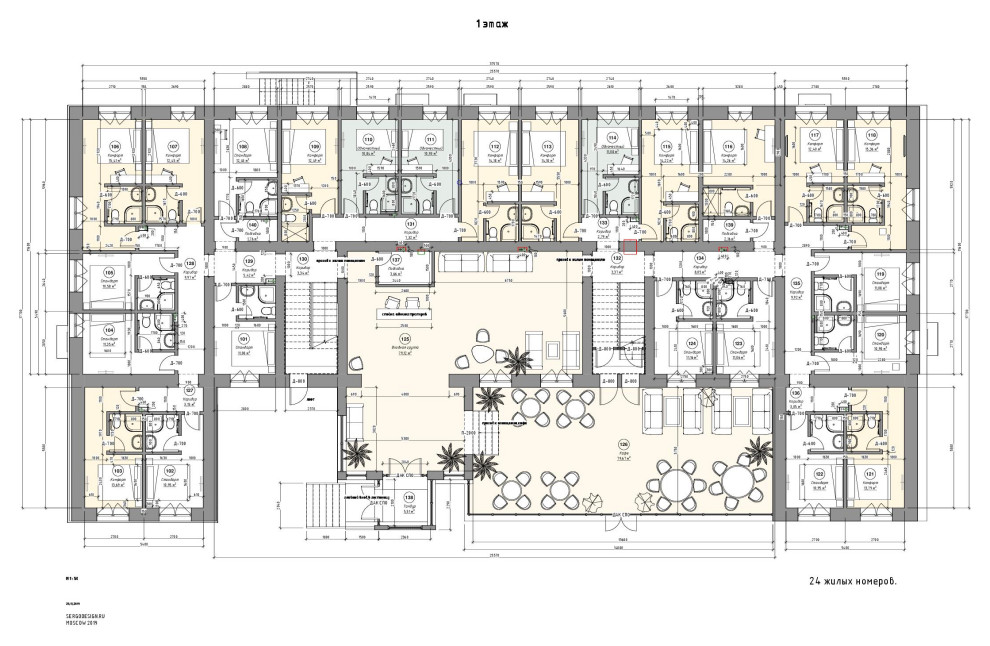 Гостиница на 115 номеров с кафе и баром