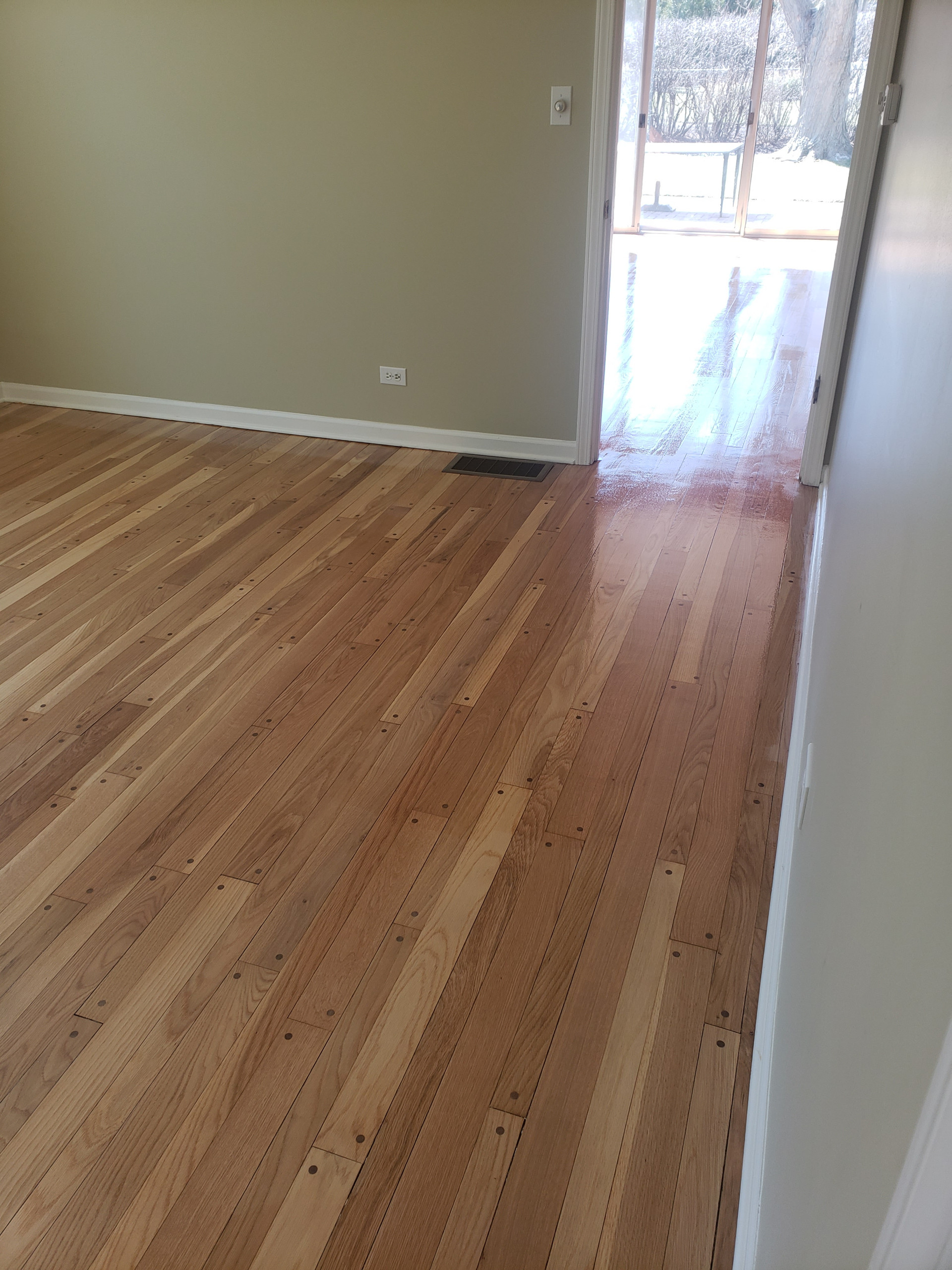 Deerfield,  red and white oak , Bona Seal applied finished with Bona Traffic Hd