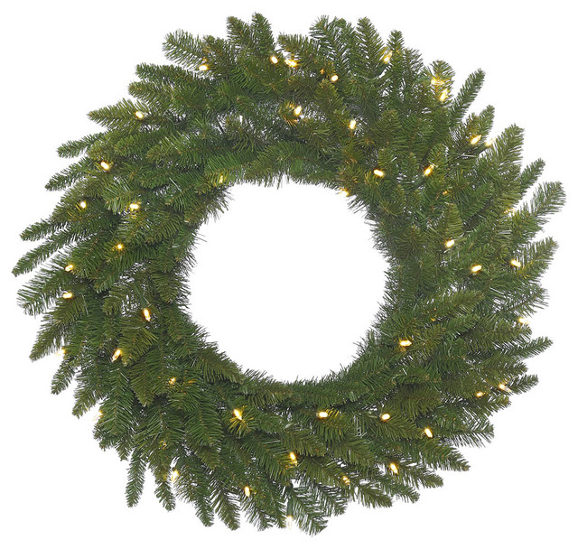 Vickerman Durango Spruce Wreath, 50 Warm White LED, 30"