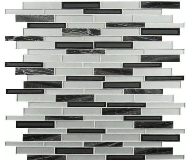 Rocklin 12X12 Interlocking Mosaic Contemporary Mosaic Tile by Buytilesandmore Houzz