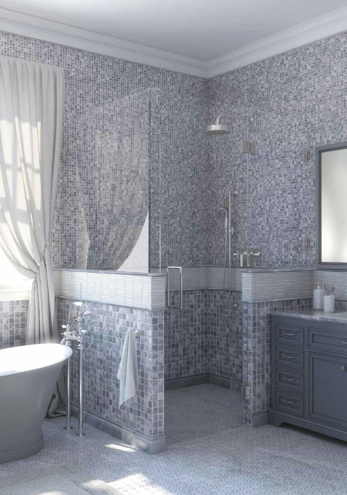 Мозаика из натурального камня в интерьере