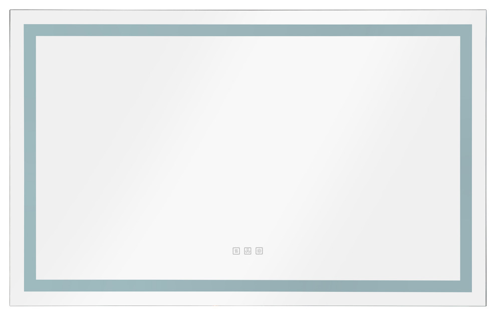 Rectangular Frameless AntiFog 3Discoloration Bathroom Vanity Mirror