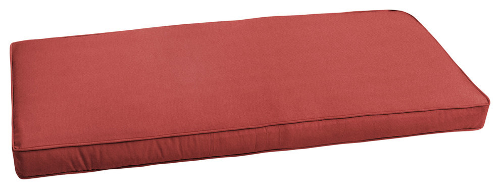 Sunbrella Terra Cotta Outdoor Bench Cushion 3, 37x17 - Contemporary ...