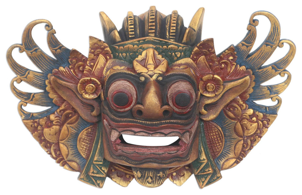 Novica Wood Mask King Of The Spirits