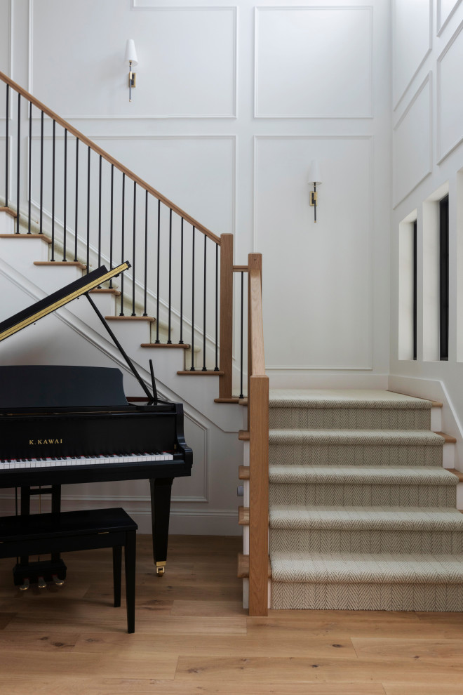 Inspiration for a transitional staircase remodel in San Francisco