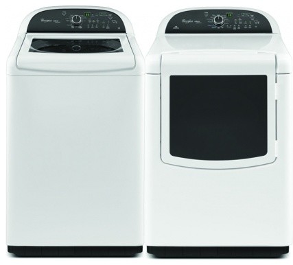 WTW8500BW Cabrio 27.5" 4.8 Cu. Ft. Capacity HE Top Load Washer + WED8500BW 29" E