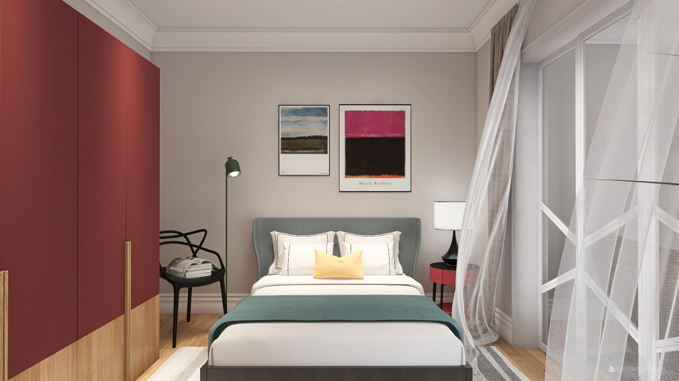 Дизайн спальни с балконом