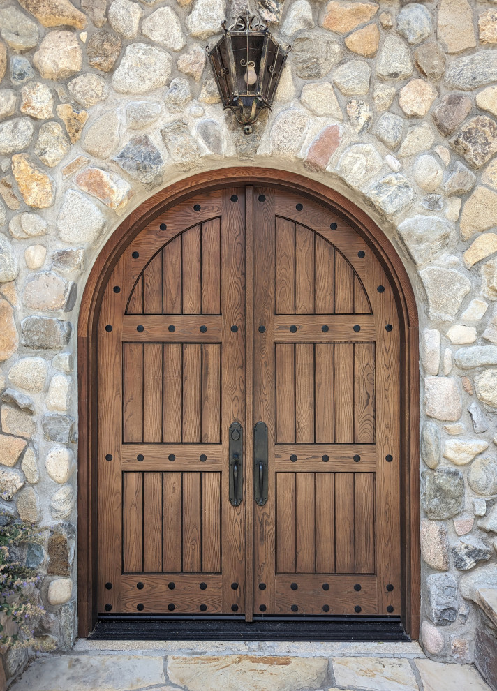 Front door - rustic front door idea in Denver