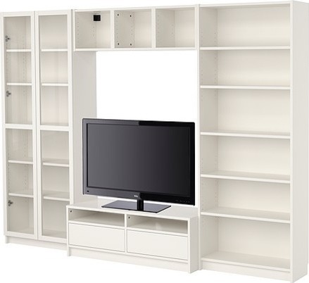 BILLY Bookcase combination with TV bench