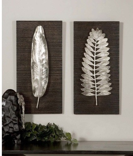 Uttermost - Silver Leaves Wall Art by Billy Moon (Set of 2) - 04001