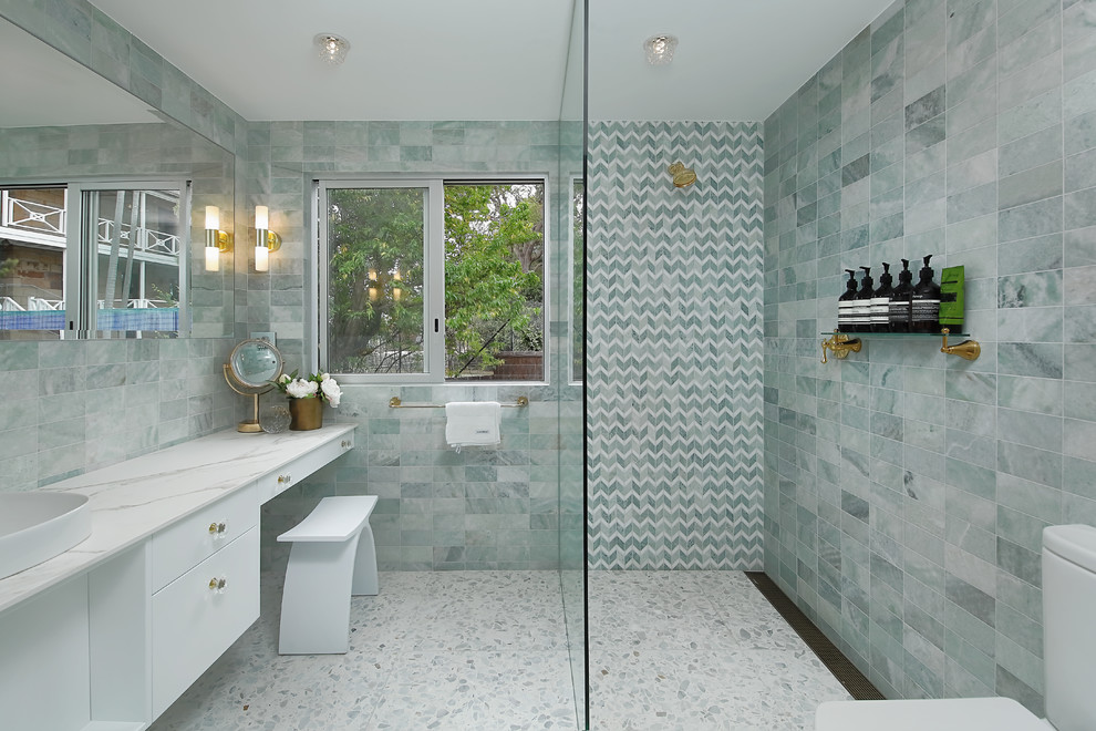 This is an example of a transitional bathroom in Sydney.