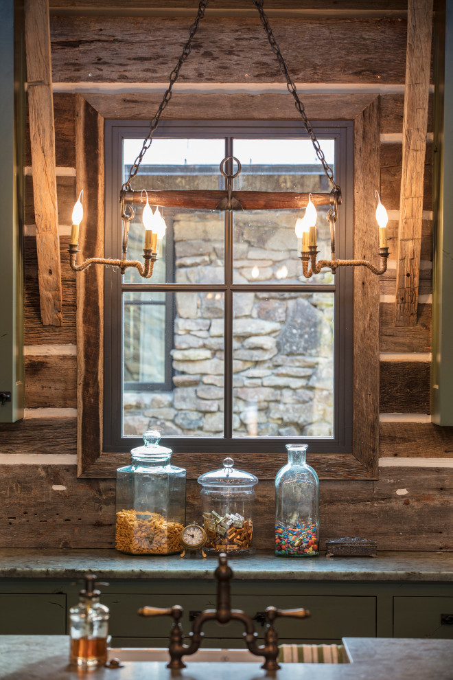 Inspiration for a rustic kitchen remodel in Austin