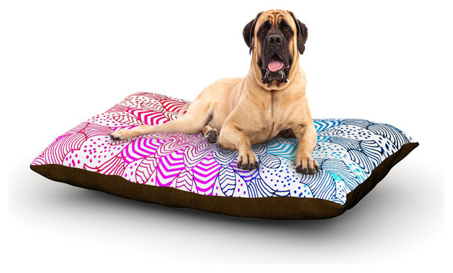 Monika Strigel "Rainbow Dots" Fleece Dog Bed, 50"x60"