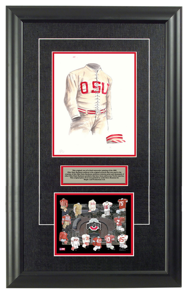 Original Art of the NCAA 1890 Ohio State Buckeyes Uniform