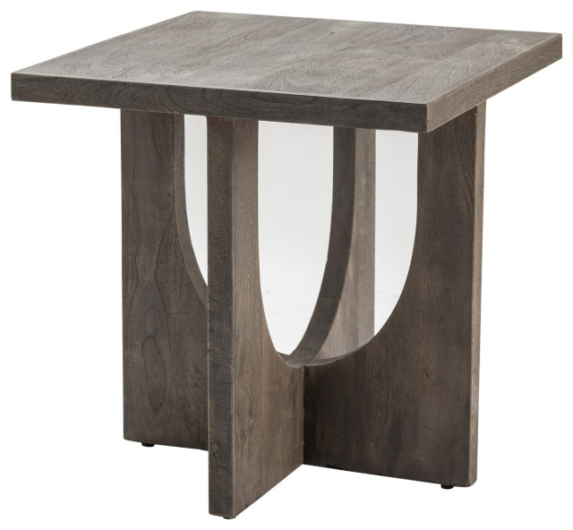Glenridge End or Side Table, Dark Gray Transitional Side Tables And