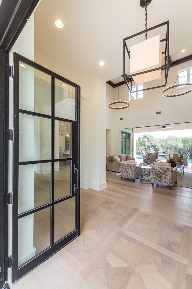 Inspiration for a transitional entryway remodel in Austin