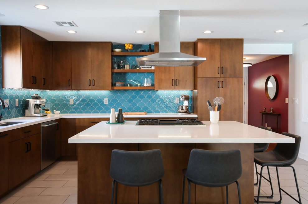 Splash of Color in the Valley - Modern - Kitchen - Los Angeles - by ...