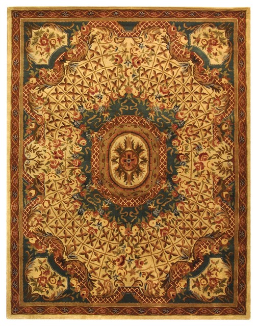 Classic Brown/Blue Area Rug CL304E, 2' x 3' Area Rugs by zopalo Houzz