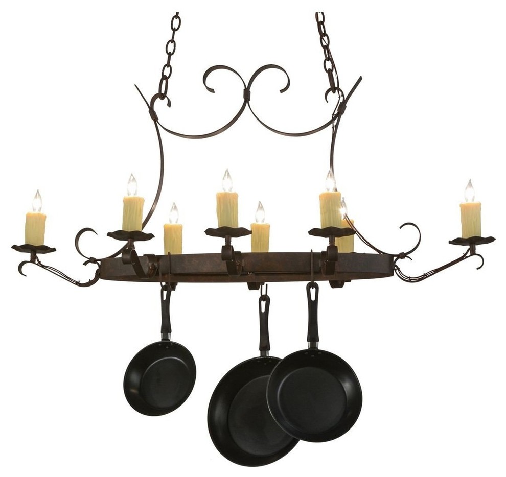 51L Handforged Oval 8 LT Pot Rack