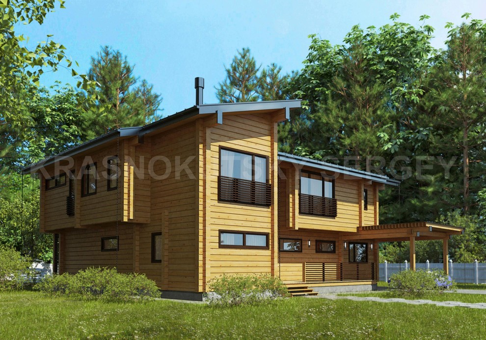 ДОМ ИЗ КЛЕЕНОГО БРУСА VILLA CEREUS