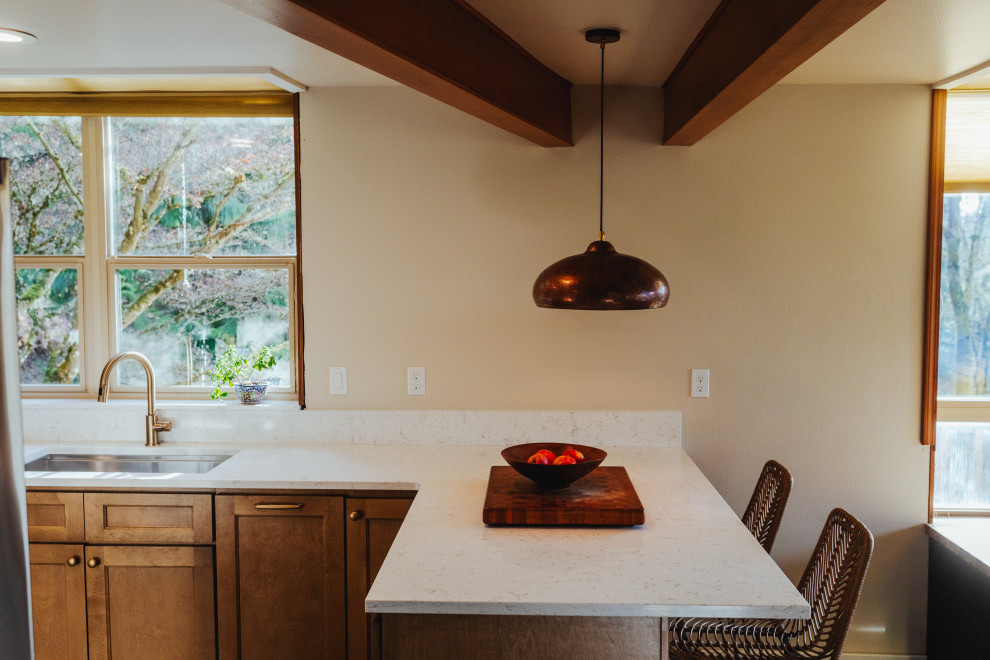 Inspiration for a rustic kitchen remodel in Seattle