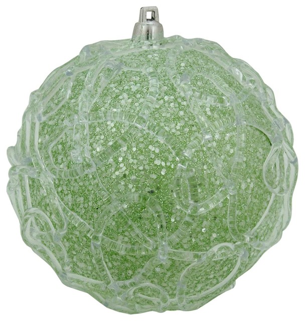4 pastel dreams soft green glittered swirl design christmas ball ornament contemporary christmas - Pastel Green Christmas Decorations 4 pastel dreams soft green glittered swirl design christmas ball ornament contemporary christmas - Pastel Green Christmas Decorations