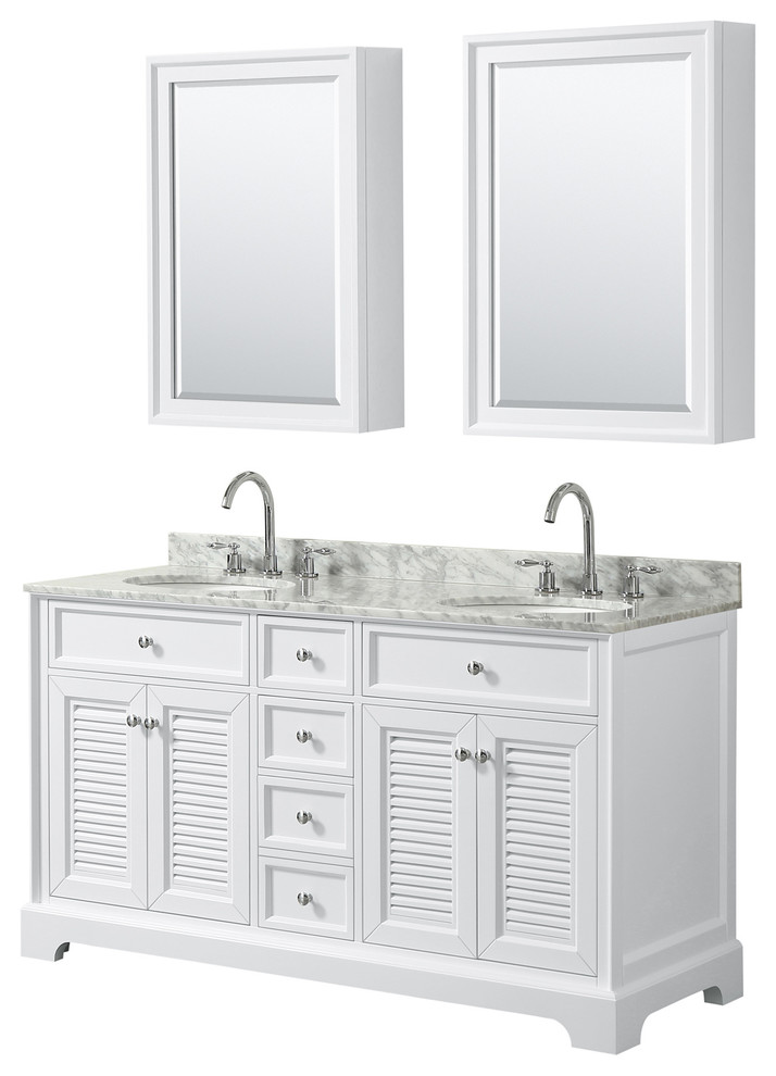 60 inch Double Bathroom Vanity - Beach Style - Bathroom Vanities And ...