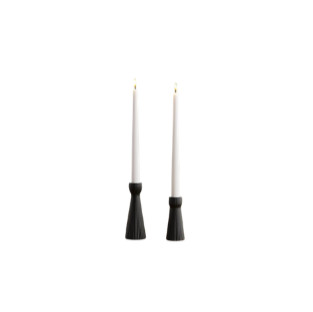 Black Taper Candle Holders- Set of 2