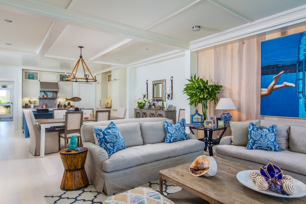 This is an example of a beach style living room in DC Metro.
