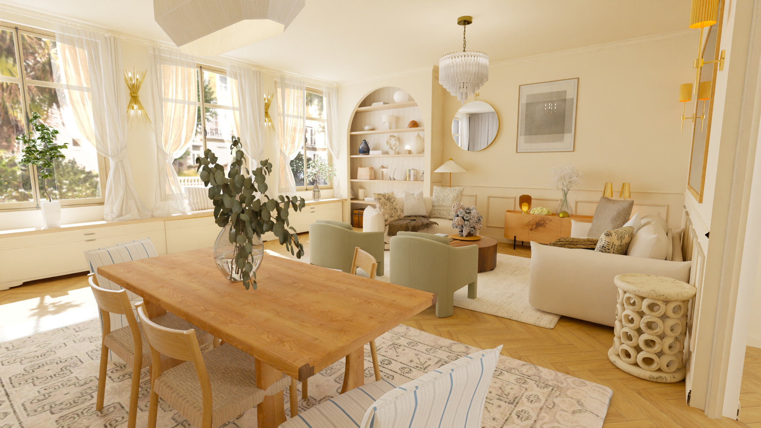 Décoratrice d’intérieur Paris 1er – Aménagement appartement Paris classique chic