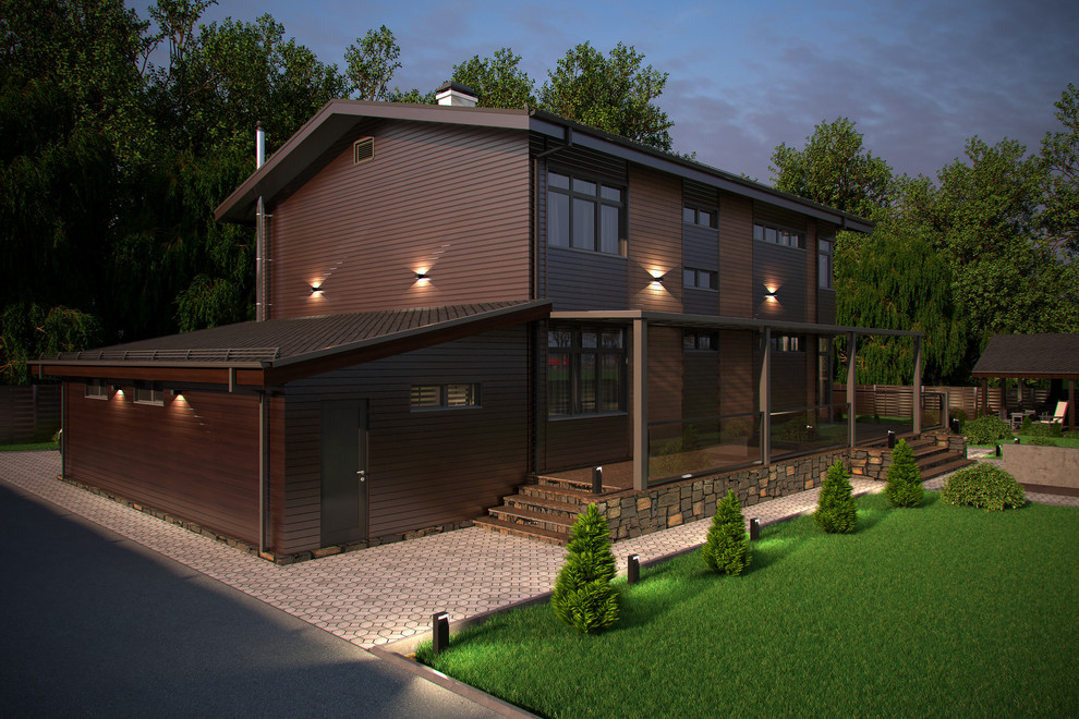 Частный двухэтажный жилой дом