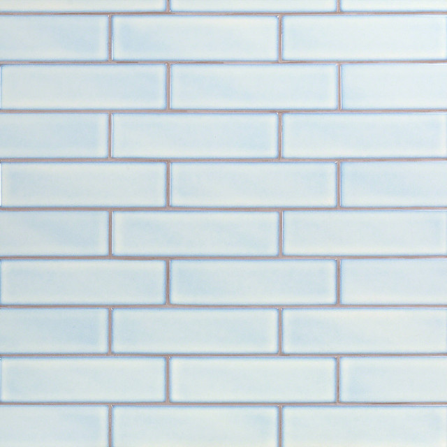 Vintage 3"x9" Ceramic Subway Wall Tile, 42 Pieces/ 6.32 Sqft/ Box, Light Blue
