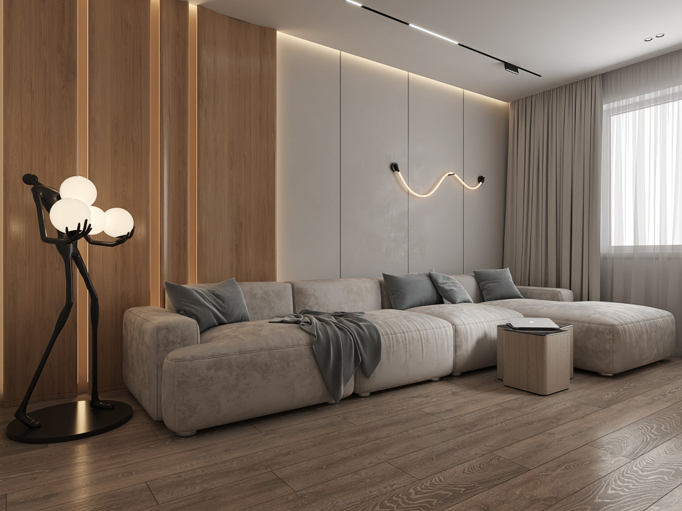 Геометрия комфорта. Квартира в современном стиле: 3-комнатная квартира 86 м2