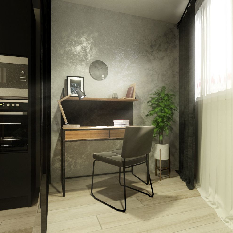 Студия 40 м2 | Зеленые акценты