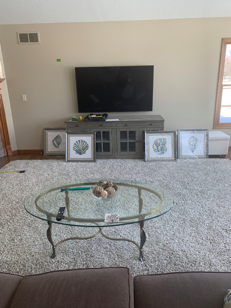 Best way to hang pictures on either side of tv