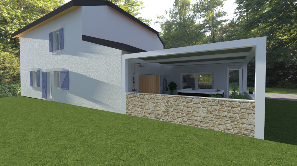 Projet en court Extension et pergola bioclimatique