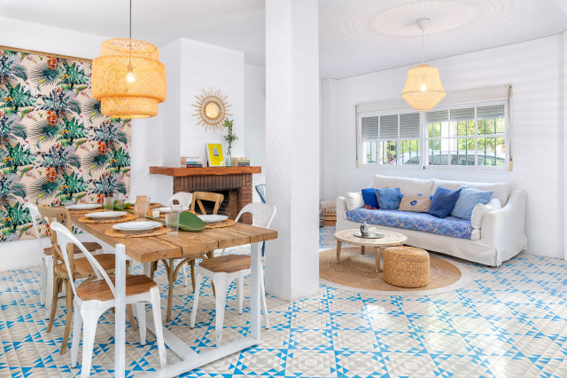 Casa estilo Boho mediterranean-living-room