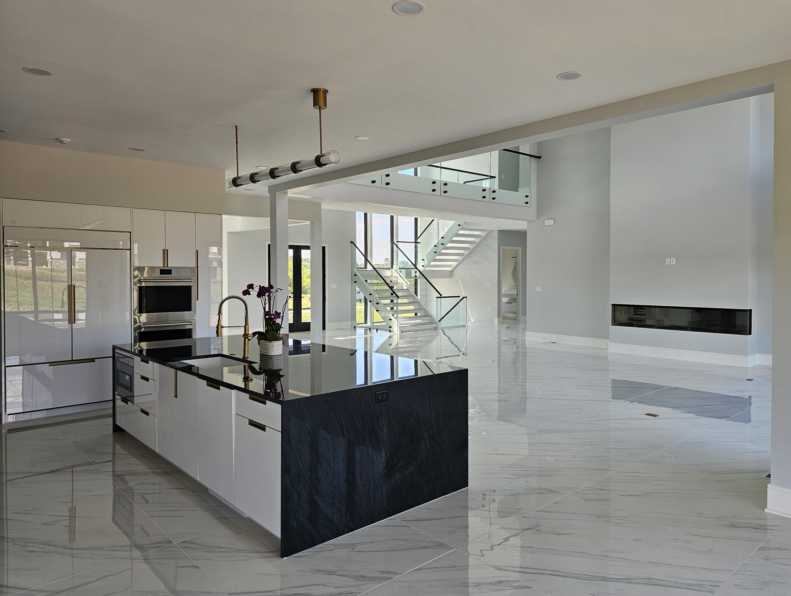 125_Modern Open Rise Stair with Glass Balustrade, Aldie, VA 20105