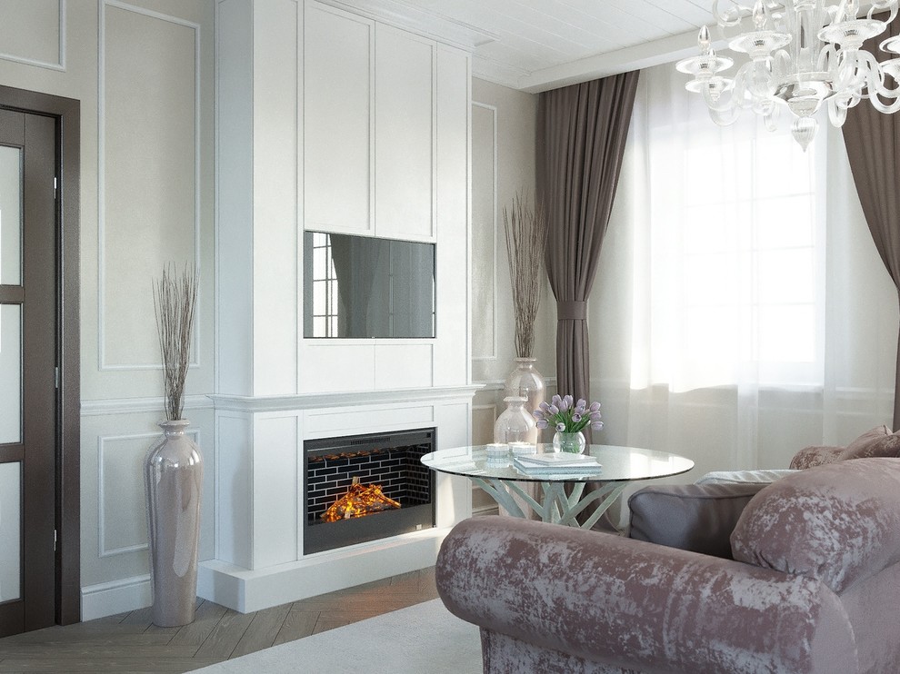 Дизайн интерьера кухни-гостиной, Воронеж