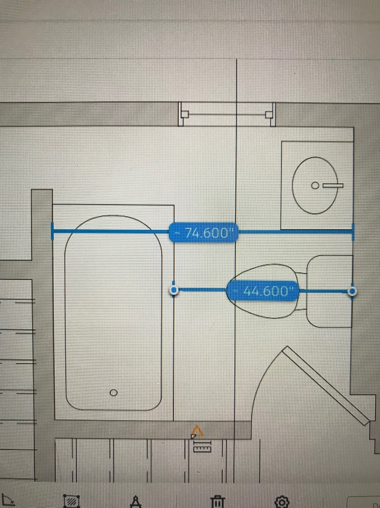 Measuring toilet depth for small bathroom