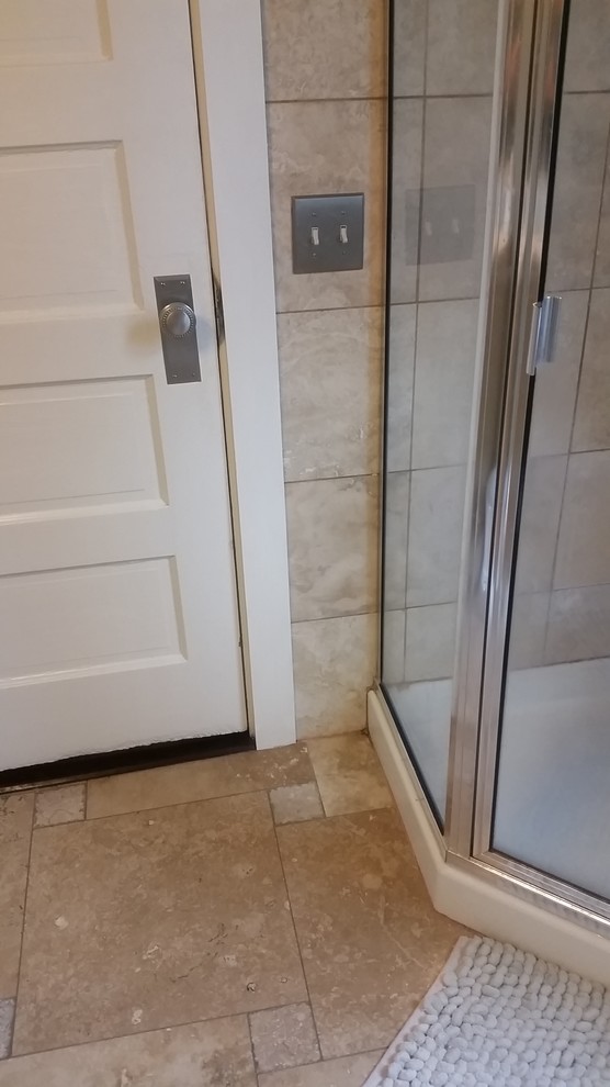 Beige bathroom tile-paint color suggestions